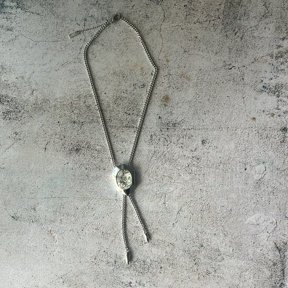 ATELIER SWAROVSKI JEAN PAUL GAULTIER REVERSE CRYSTAL LARIAT NECKLACE PENDANT